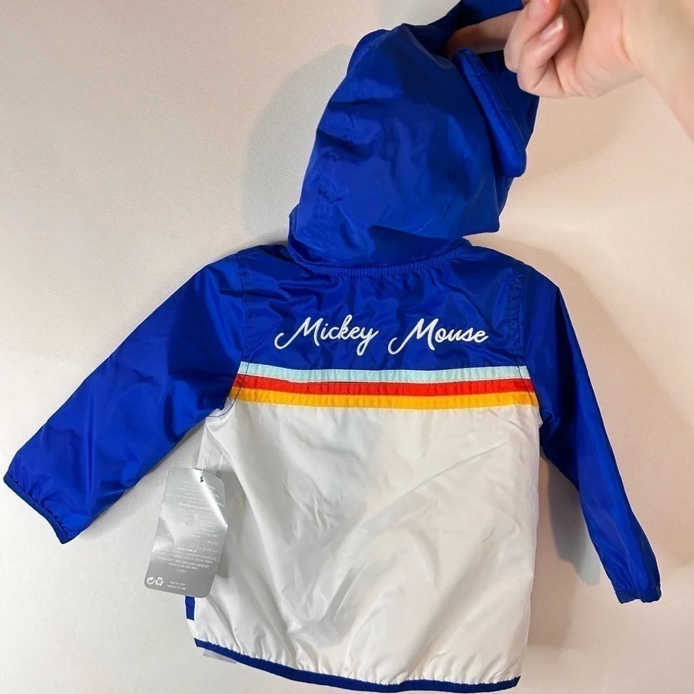 Disney Mickey Mouse Jacket Hooded Patches 6-9M NEW